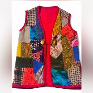 Susan Bristol Multicolor Patchwork Vest